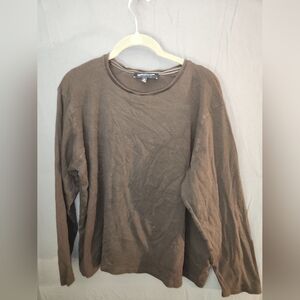 Jones New York Men's Chocolate Long Sleeve Tee